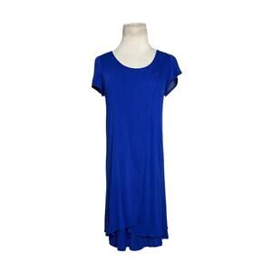 Kensie blue short sleeves overlayer casual mini dress size XS